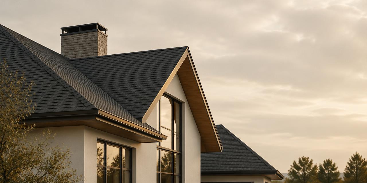 Roofline of a house, used as the cover image for the Summit Roofing Co. redesign concept